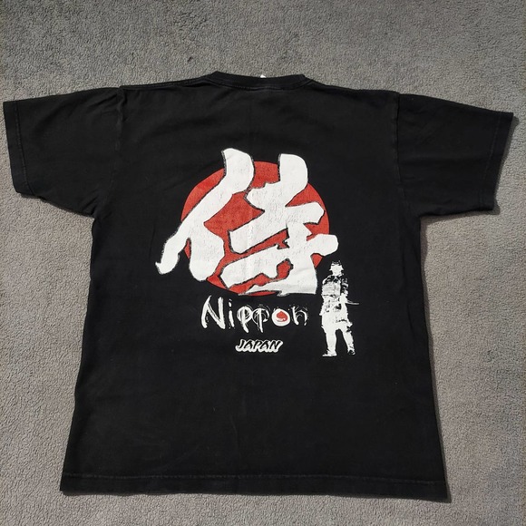 Samurai Japan Spirit Shirt Mens XL Nippon Black Short Sleeve Tee - Picture 4 of 8